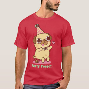 Camiseta Cute Little Pug Es Un Pooper Fiesta
