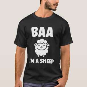 Camiseta Cute Little Sheep cita simples animales baa i'm a