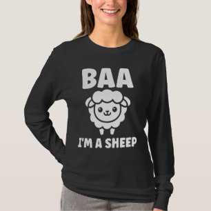 Camiseta Cute Little Sheep cita simples animales baa i'm a 