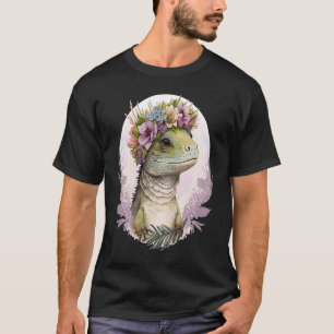 Camiseta Cute Lizard Flower Crown Lizard