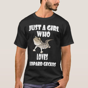 Camiseta Cute Lizard Sólo Un Chica Que Ama A Leopard Geckos