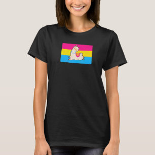 Camiseta Cute Llama Alpaca Amor Pansexual Bandera Orgullo F