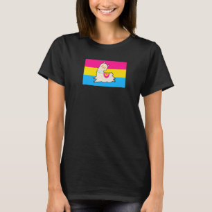 Camiseta Cute Llama Alpaca Amor Pansexual Bandera Orgullo F