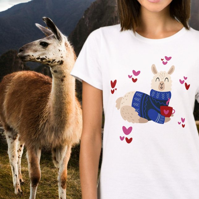Camiseta Cute llama amor (Subido por el creador)