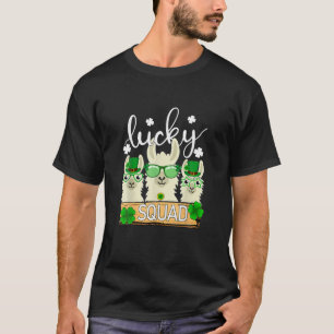 Camiseta Cute Llama Lucky Squad Funny Alpaca St Patricks Da