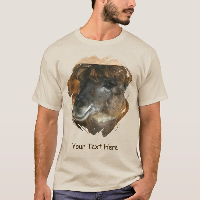 Camiseta Cute Llama Personalized Animal  (Anverso)