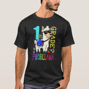 Camiseta Cute Llama Team 1st Grade Back To School No Probll
