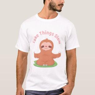 Camiseta Cute Llevar Las Cosas Lenta En La Hoja