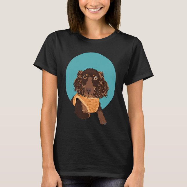 Camiseta Cute Long Haired Dachshund (Anverso)