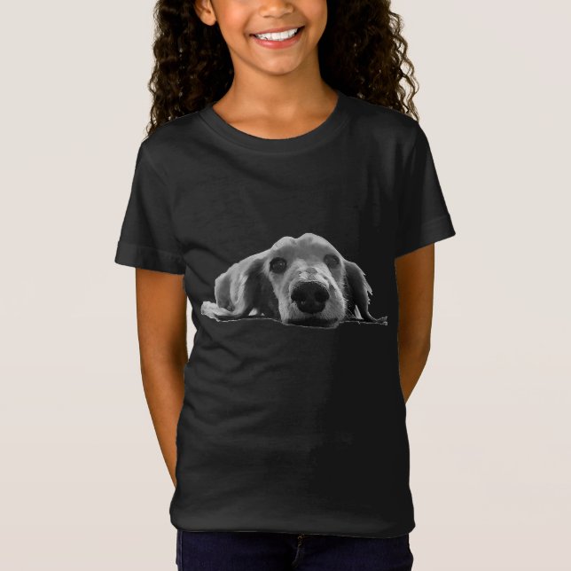 Camiseta Cute Long Haired Dachshund Dog Weiner Lover Gift (Anverso)