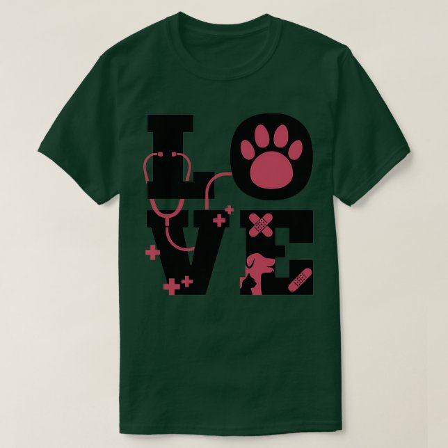 Camiseta Cute Love Animals Black Text (Diseño del anverso)
