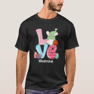 Camiseta Cute LOVE Bunny Gnome Baloncesto Huevos de caza Es