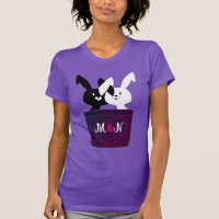 Cute Love Conejos Blancos Y Negros Con Monograma 
