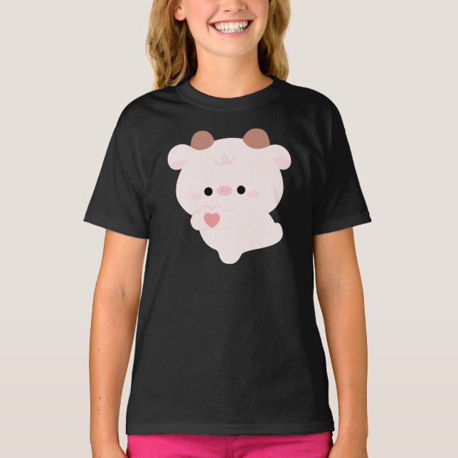 Camiseta Cute Love Cow (Anverso)