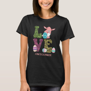 Camiseta Cute Love Gnome Leopard Oncología Enfermera Feliz 
