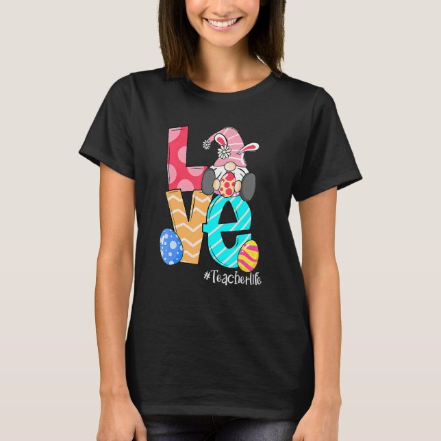 Camiseta Cute Love Gnomes Easter Day Candy Printed (Anverso)