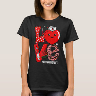 Camiseta Cute Love Heart Stethoscope NICU Enfermero de la s