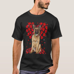 Camiseta Cute Love Pastor Alemán Perro Valentino Mascota Pe