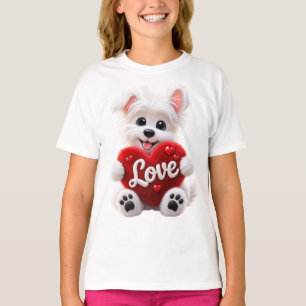 Camiseta Cute Love Puppy Baby Desig