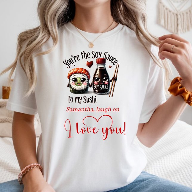 Camiseta Cute Love Quote Food Women T-Shirt Personalized (Cute Love Quote Food Women T-Shirt Personalized)