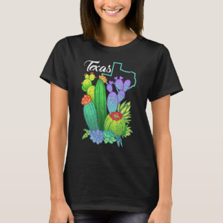 Camiseta Cute Love Texas Blooming Cactus Flowers