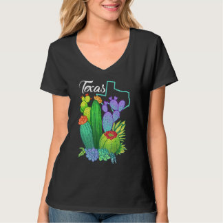 Camiseta Cute Love Texas Blooming Cactus Flowers