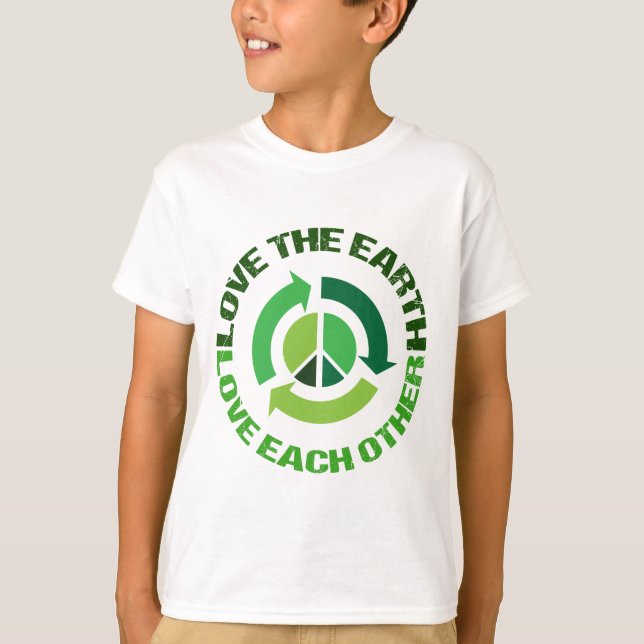 Camiseta Cute Love the Earth Environmental Activids Kids (Anverso)