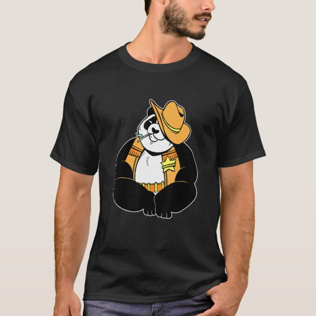 Camiseta Cute lovely sheriff panda (Anverso)