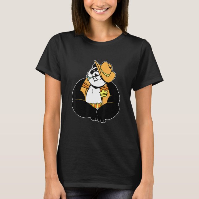 Camiseta Cute lovely sheriff panda (Anverso)