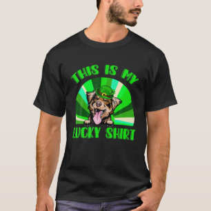 Camiseta Cute Lucky Australian Shepherd Happy St Patricks D