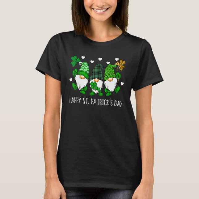 Camiseta cute lucky gnome happy st patricks day family outf (Anverso)