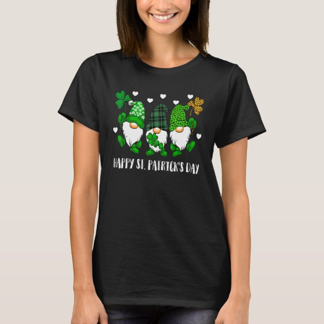 Camiseta cute lucky gnome happy st patricks day family outf (Anverso)
