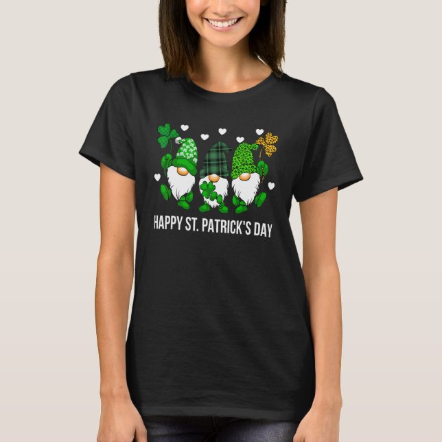 Camiseta cute lucky gnome happy st patricks day family outf (Anverso)