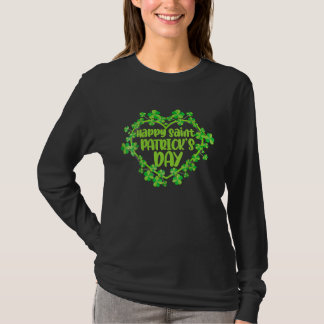 Camiseta Cute Lucky Heart Shamrock Happy St Patricks Day Fa