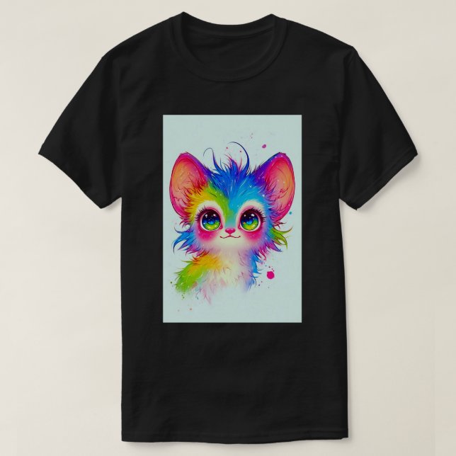 Camiseta Cute Magic Rave Cat Japanese Anime Art 01 (Diseño del anverso)