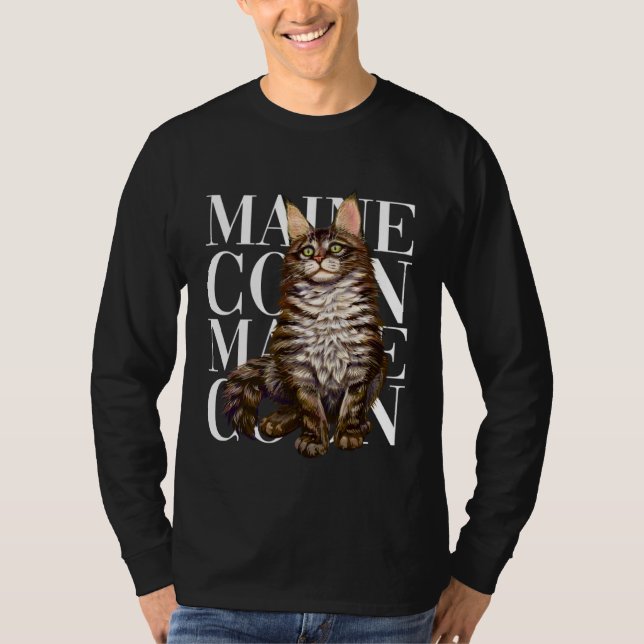Camiseta Cute Maine Coon Cat (Anverso)