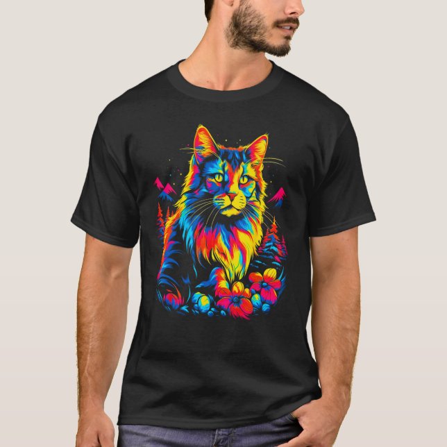 Camiseta Cute Maine Coon Cat (Anverso)