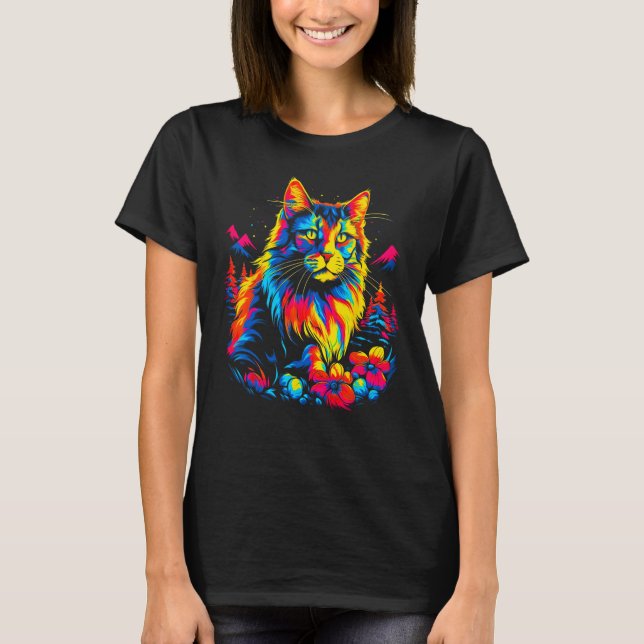 Camiseta Cute Maine Coon Cat (Anverso)