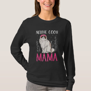 Camiseta Cute Maine Coon Funny Principal Mono De Mamá La Ma