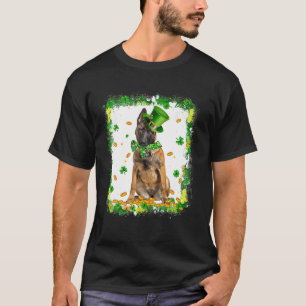 Camiseta Cute Malinois Dog St Patricks Día Irlandés Shamroc