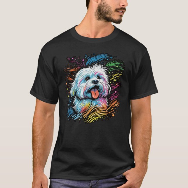 Camiseta Cute Maltese Dog on Maltese dog  2 (Anverso)