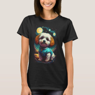 Camiseta Cute Maltipoo Perro Pop Art Colorido Diseño Poodle
