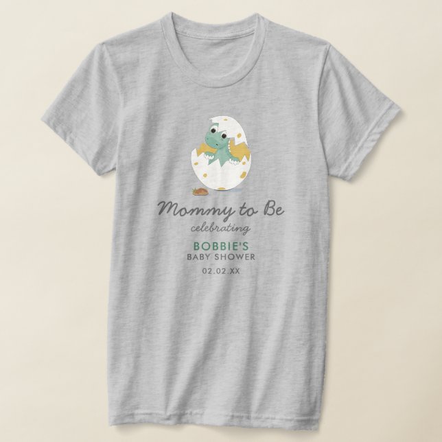 Camiseta Cute Mamá-a-ser estilizado tema de dinosaurios Bab (Distribución)