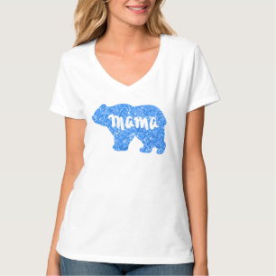 Camiseta Cute Mama con diseño brillante azul para ella