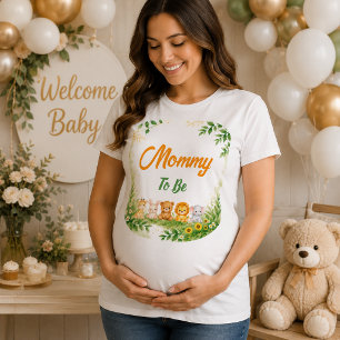Camiseta Cute  Mamá Embarazada l Animales de Safari de la J