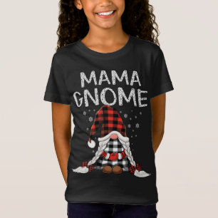 Camiseta Cute Mama Gnomes chequear Navidades de patrón de p