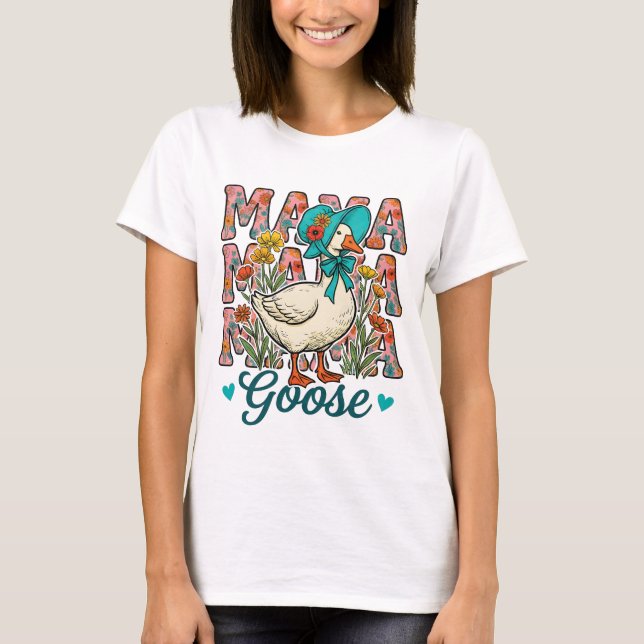 Camiseta Cute Mama goose word art  (Anverso)