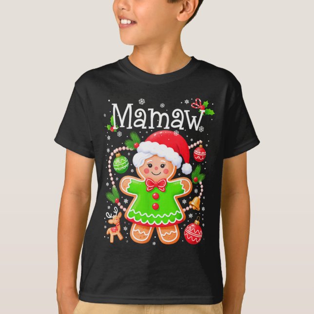 Camiseta Cute Mamaw Gingerbread Family Matching Christmas C (Anverso)