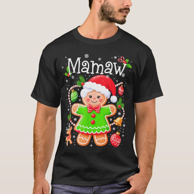 Camiseta Cute Mamaw Gingerbread Family Matching Christmas C (Anverso)
