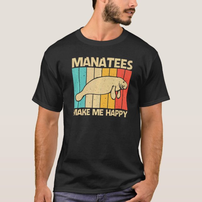 Camiseta Cute Manatee For Men Women Sea Cow Dugong Manatee  (Anverso)